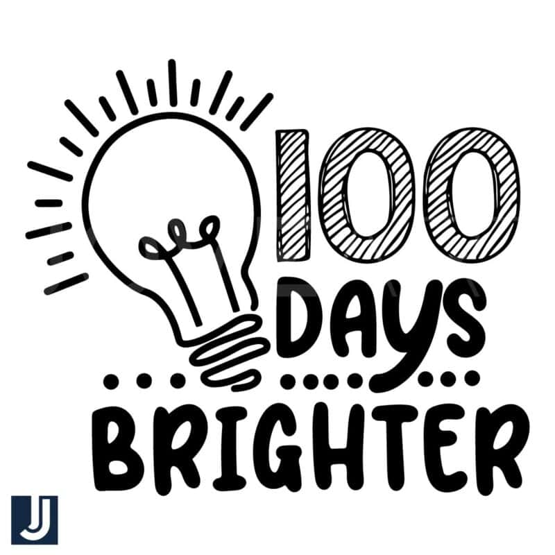 100 Days Brighter SVG for Students