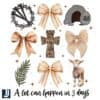 A Lot Can Happen in 3 Days Easter Quote PNG with Coquette Bow