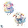 Adorable Brushstroke Sheep PNG in Artistic Style