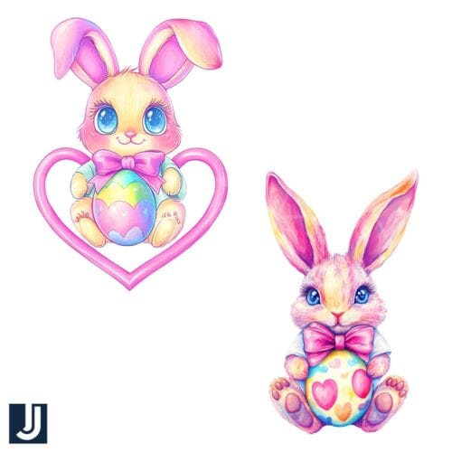 Adorable Easter Bunny PNG in Vibrant Colors