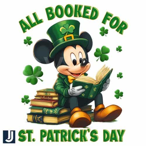 All Booked for St Patricks Day Mickey Mouse PNG Design