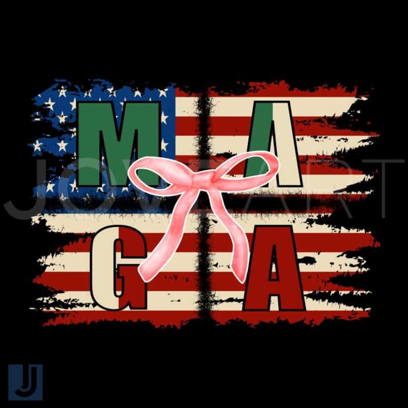 American Flag MAGA Mexican Coquette Bow PNG Design