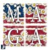 American Floral MAGA Trump President PNG Design