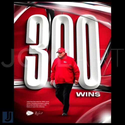 Andy Reids 300th Win with Kansas City Chiefs PNG Tribute