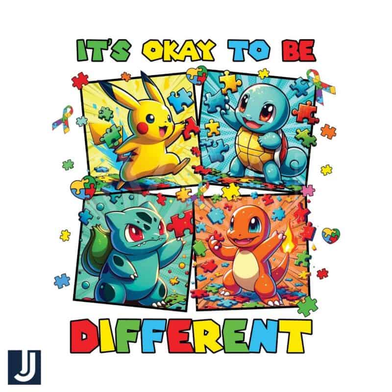 Autism Awareness Cartoon Pikachu Friends PNG