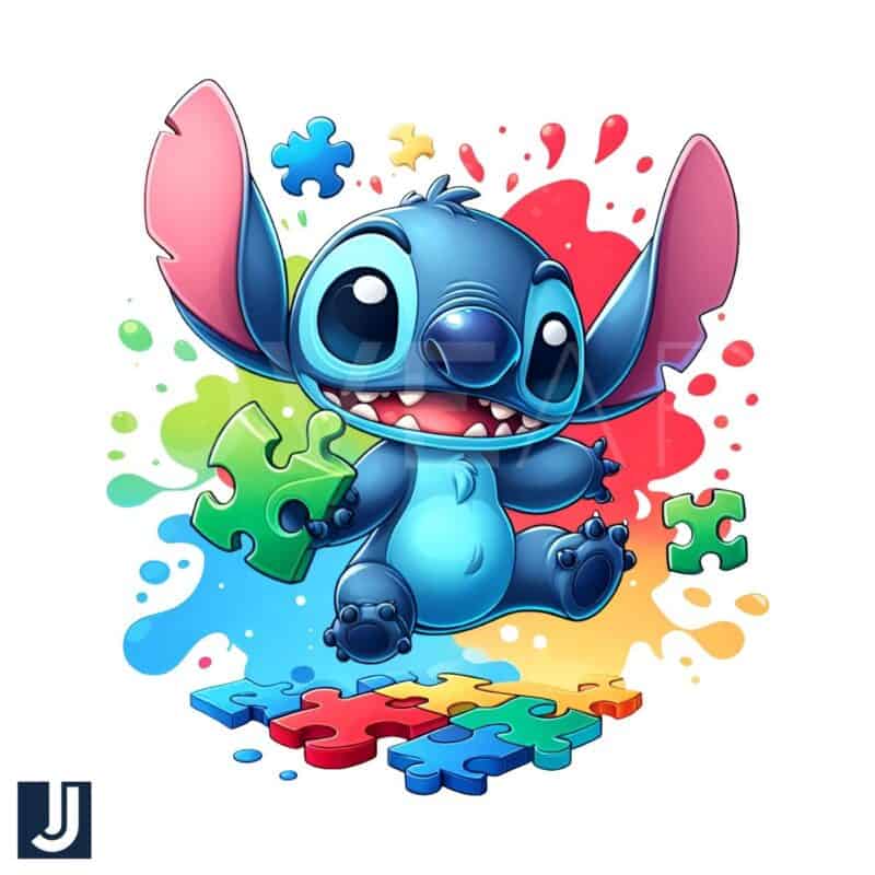 Autism Puzzle Lilo Stitch PNG