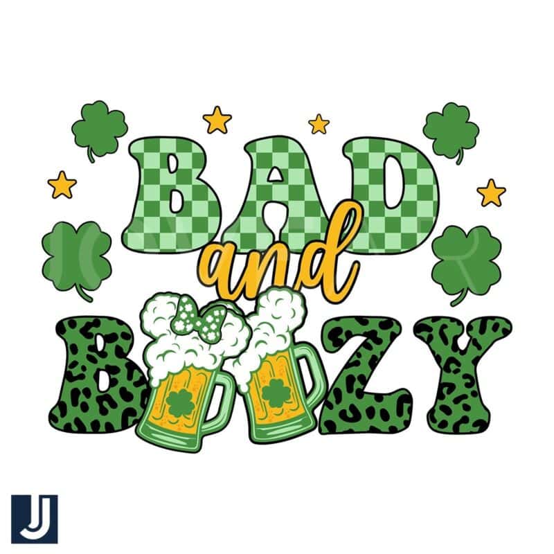 Bad and Boozy St Patricks Day Beer SVG