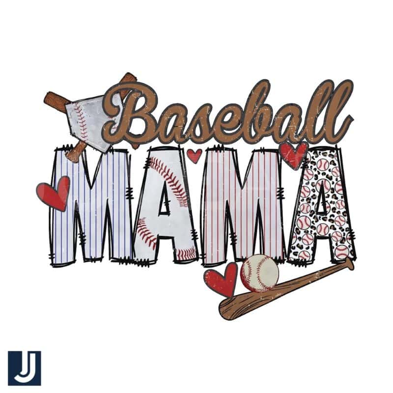 Baseball Mama PNG Sporty Mom Design for Game Day