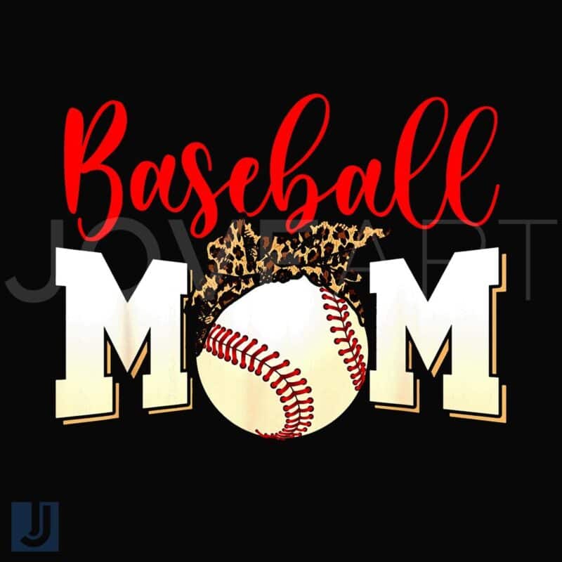 Baseball Mom PNG Sporty Leopard Bandana Design