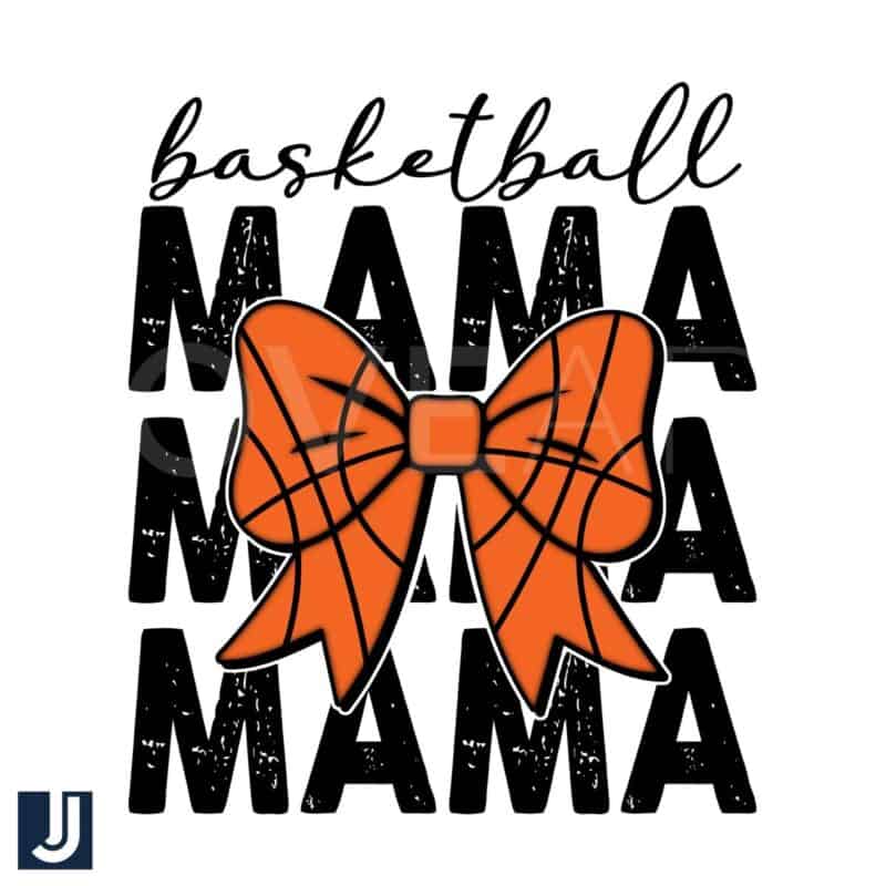 Basketball Mama Coquette Bow PNG