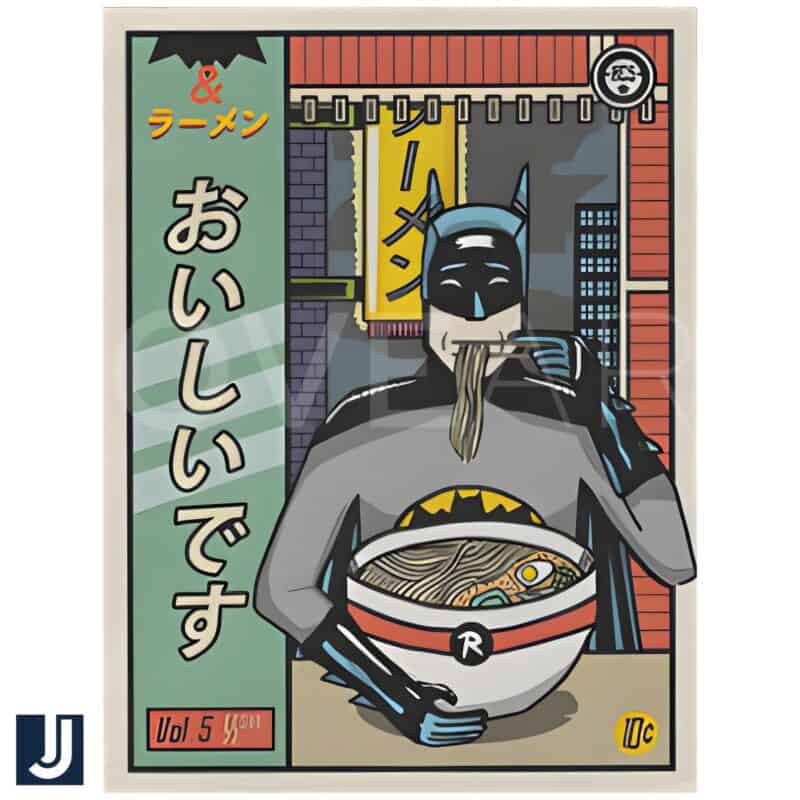 Batman Ramen Comic Parody PNG Fun Mashup Art