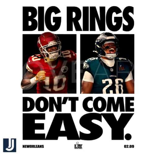 Big Rings Tough Wins Super Bowl LIX New Orleans PNG