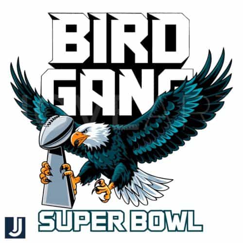 Bird Gang Eagles Super Bowl Trophy PNG Philly Football Pride