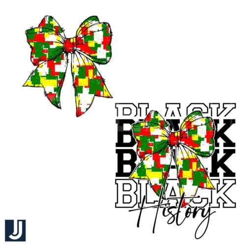 Black History Coquette Bow PNG for Black History Month