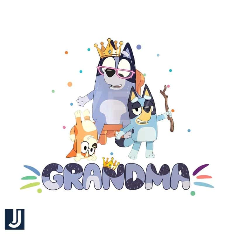 Bluey Dog Grandma Queen PNG Download Now