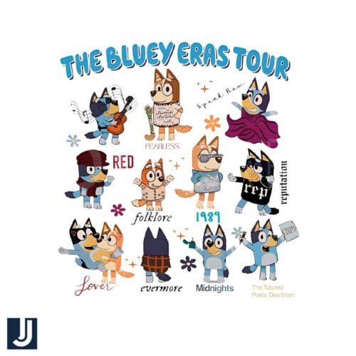 Bluey Eras Tour Full Album SVG Cute Collectible Design