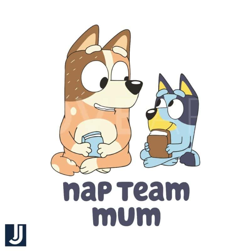 Bluey Nap Team Mum SVG Cute Cozy File Download