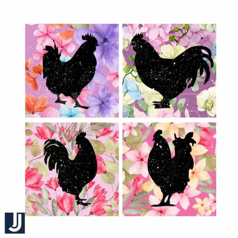 Boho Chicken Floral Farm Life PNG Love the Rustic Vibes