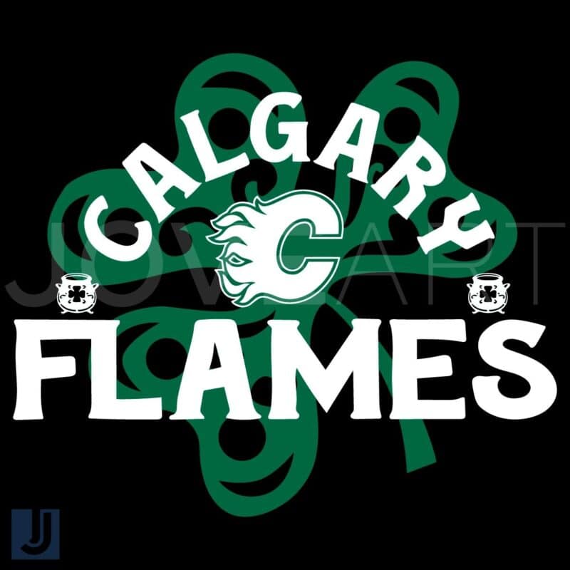 Calgary Flames St Patricks Day Shamrock SVG Richmond Pride