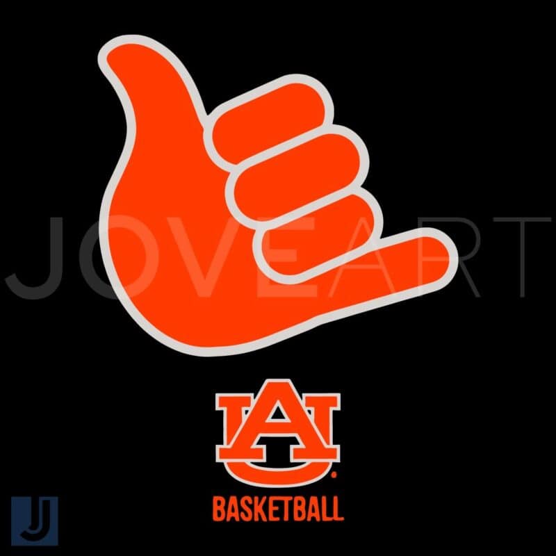 Call God Hand Sign Auburn Tigers Basketball SVG Design