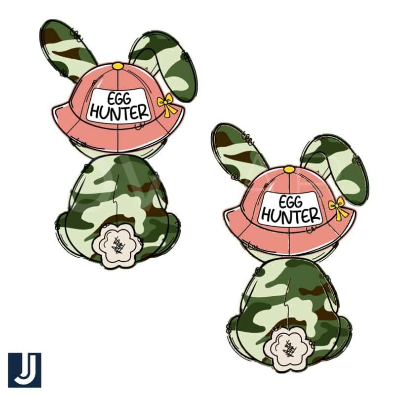 Camo Bunny Egg Hunt Easter PNG Festive Fun Design