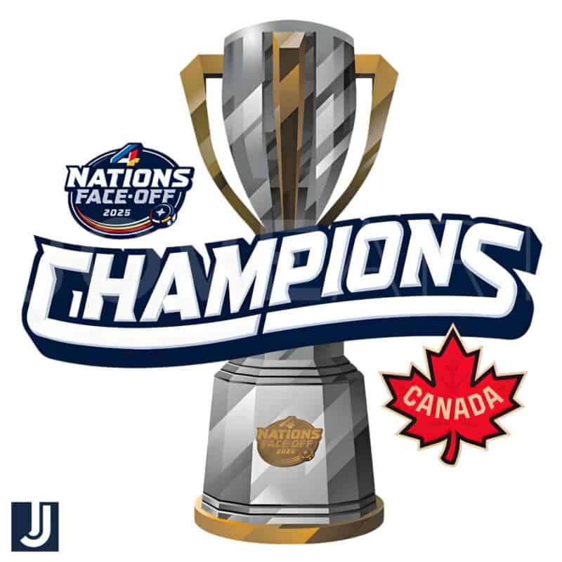 Canada NHL 2025 Four Nations FaceOff Champions Trophy PNG