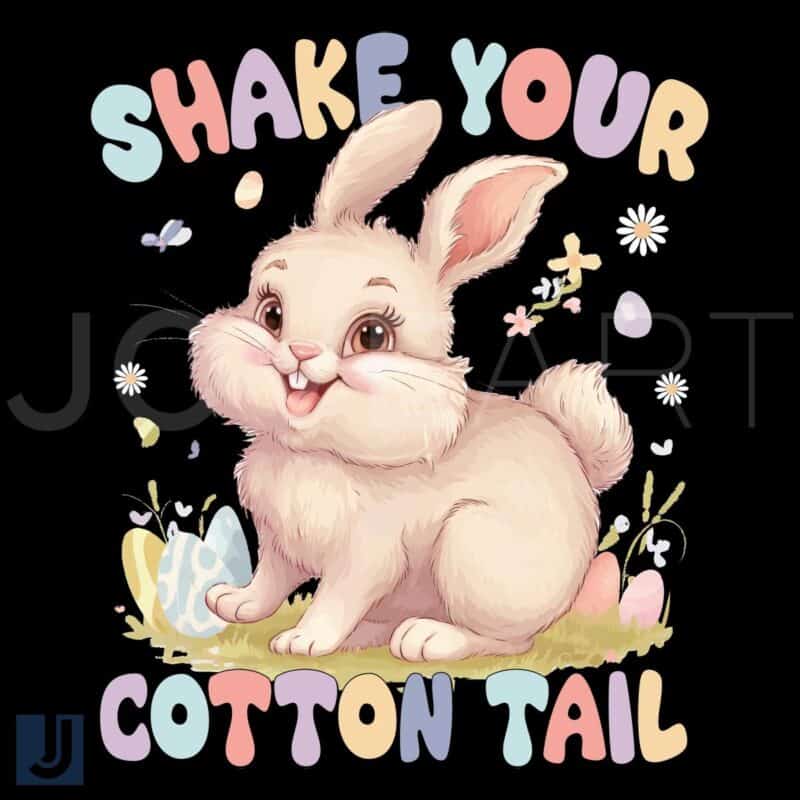 Cartoon Bunny Shake Your Cotton Tail PNG Image