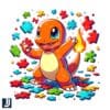 Charmander pokemon Cartoon Autism Awareness PNG