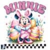 Checkered Bunny Minnie Easter Coquette PNG Design