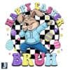 Checkered Happy Easter Bunny PNG Bruh Style