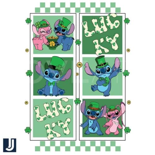 Checkered Lucky Stitch Angels Photos PNG