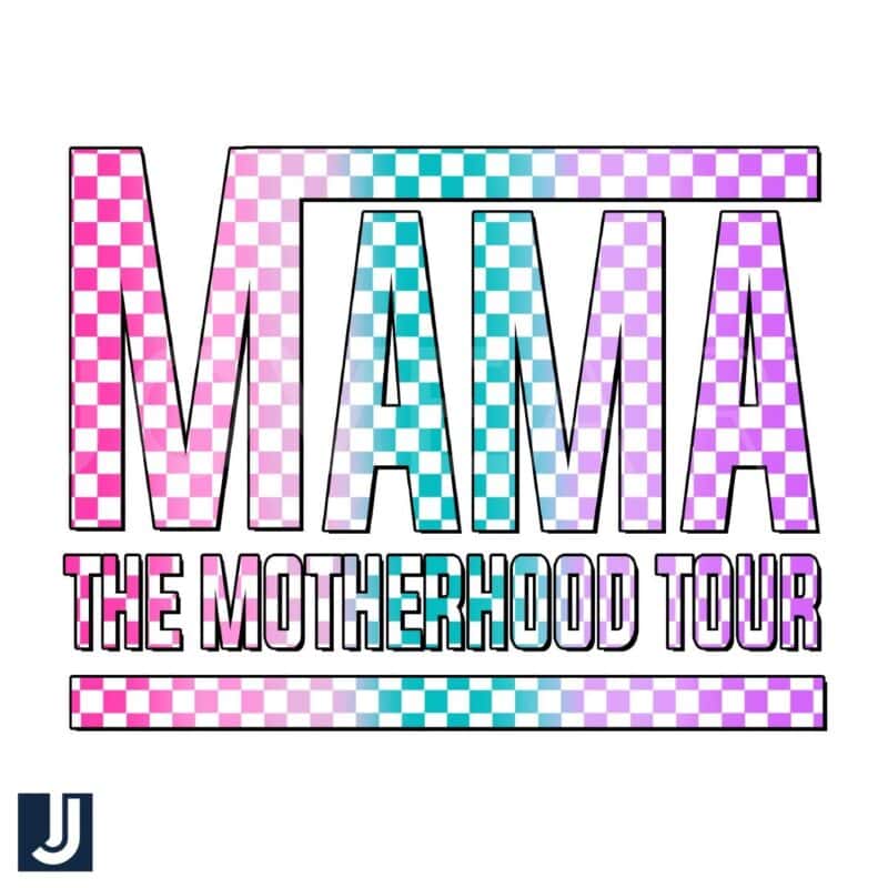 Checkered Mama Motherhood Tour Vibrant PNG Design