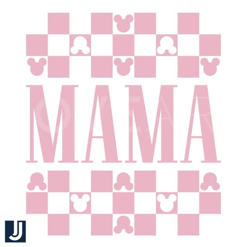 Checkered Mama Mouse Disney SVG Cut File