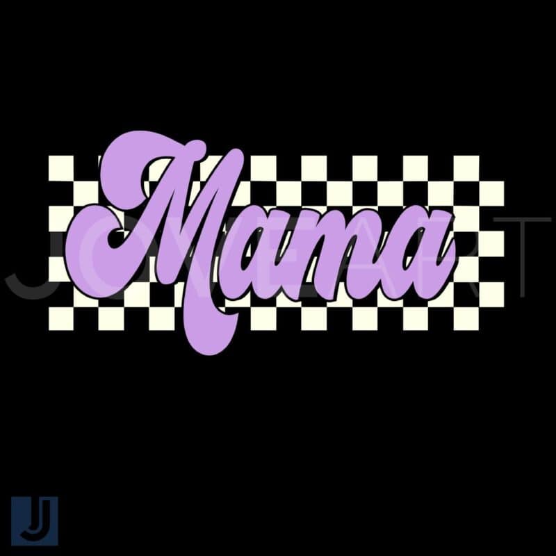 Checkered Mama PNG Design for Mothers Day