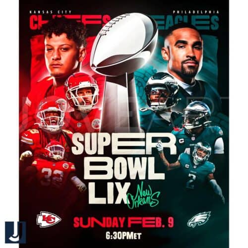 Chiefs vs Eagles Super Bowl LIX PNG Sunday Feb 9