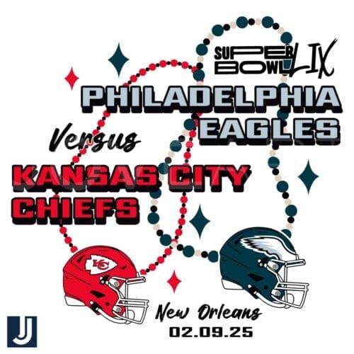 Chiefs vs Eagles Super Bowl LIX Showdown SVG Design