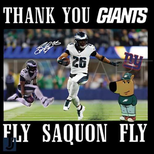 Chill Guys Thank You Giants Fly Saquon Fly SVGPNG