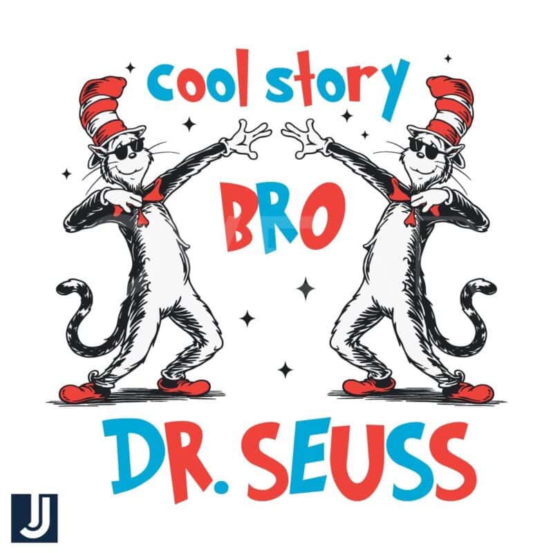 Cool Story Bro PNG Dr Seuss Cat in the Hat Design