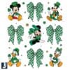 Coquette Bow Disney Friends St Patricks Day PNG