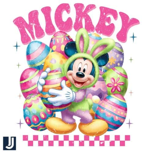 Coquette Bunny Mickey Mouse Easter PNG