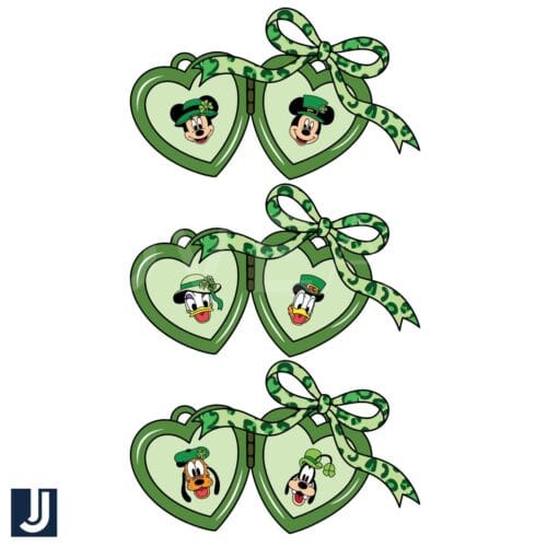 Coquette Heart Locket Bow PNG Disney St Patricks Day