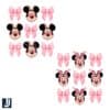 Coquette Pink Bow Bunny Mickey Minnie PNG