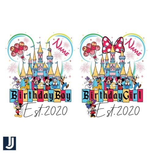 Custom Disney Friends Birthday Boy Bundle PNG Est 2020