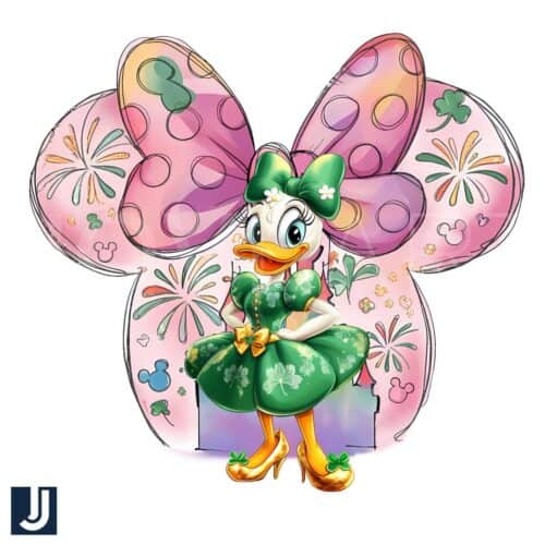 Daisy Duck Minnie St Patricks Day PNG Design