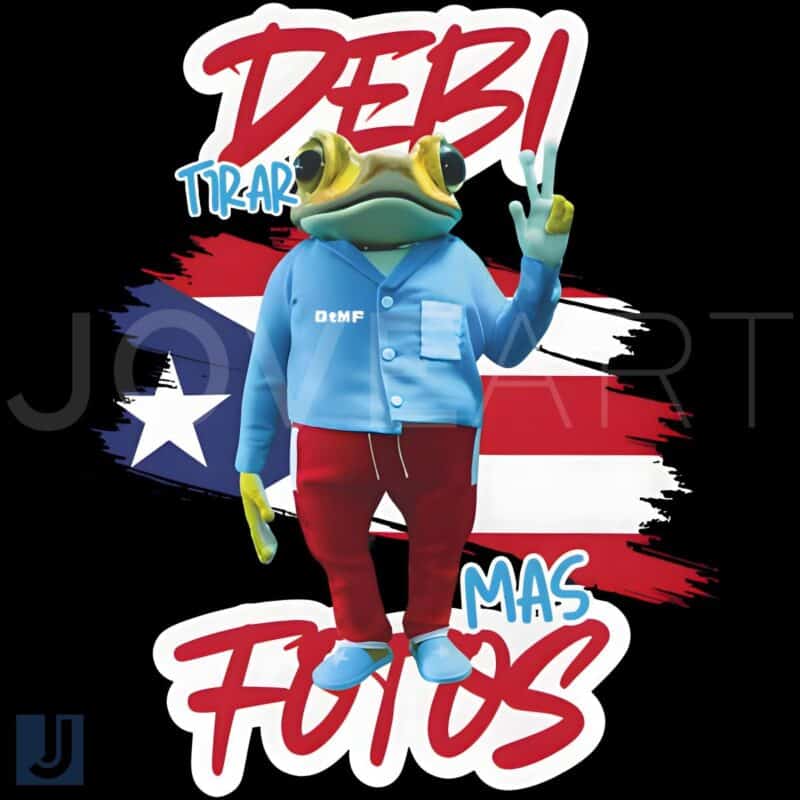 Debi Tirar Más Fotos Bad Bunny Frog Puerto Rico Flag PNG