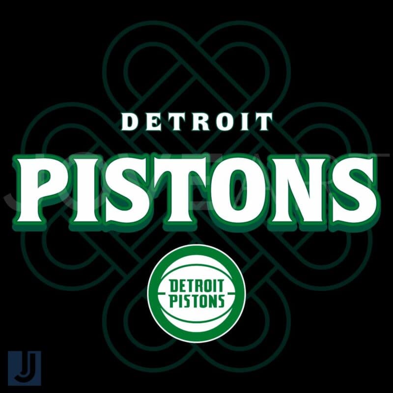 Detroit Pistons St Patricks Day Celtic Knot SVG