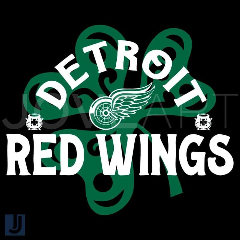 Detroit Red St Patricks Day Shamrock SVG Richmond Style