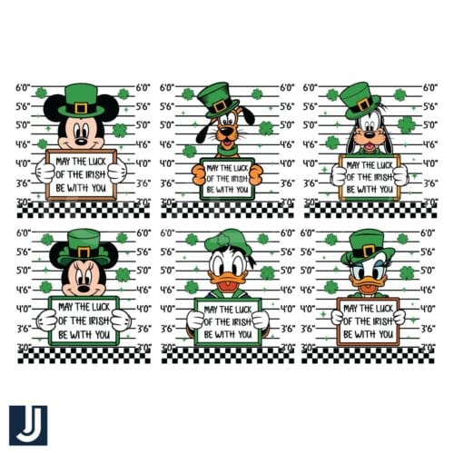 Disney Characters May the Luck Be With You PNG Bundle