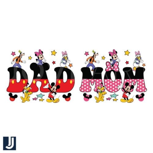 Disney Family Bundle PNG for Mom Dad