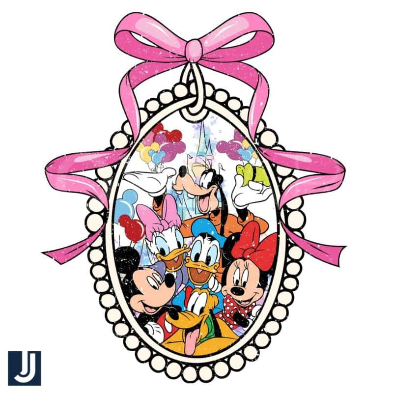 Disney Friends Coquette Bow PNG Mirror Magic Design